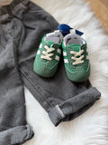 Green sneakers