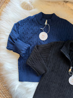 Zip neck sweater