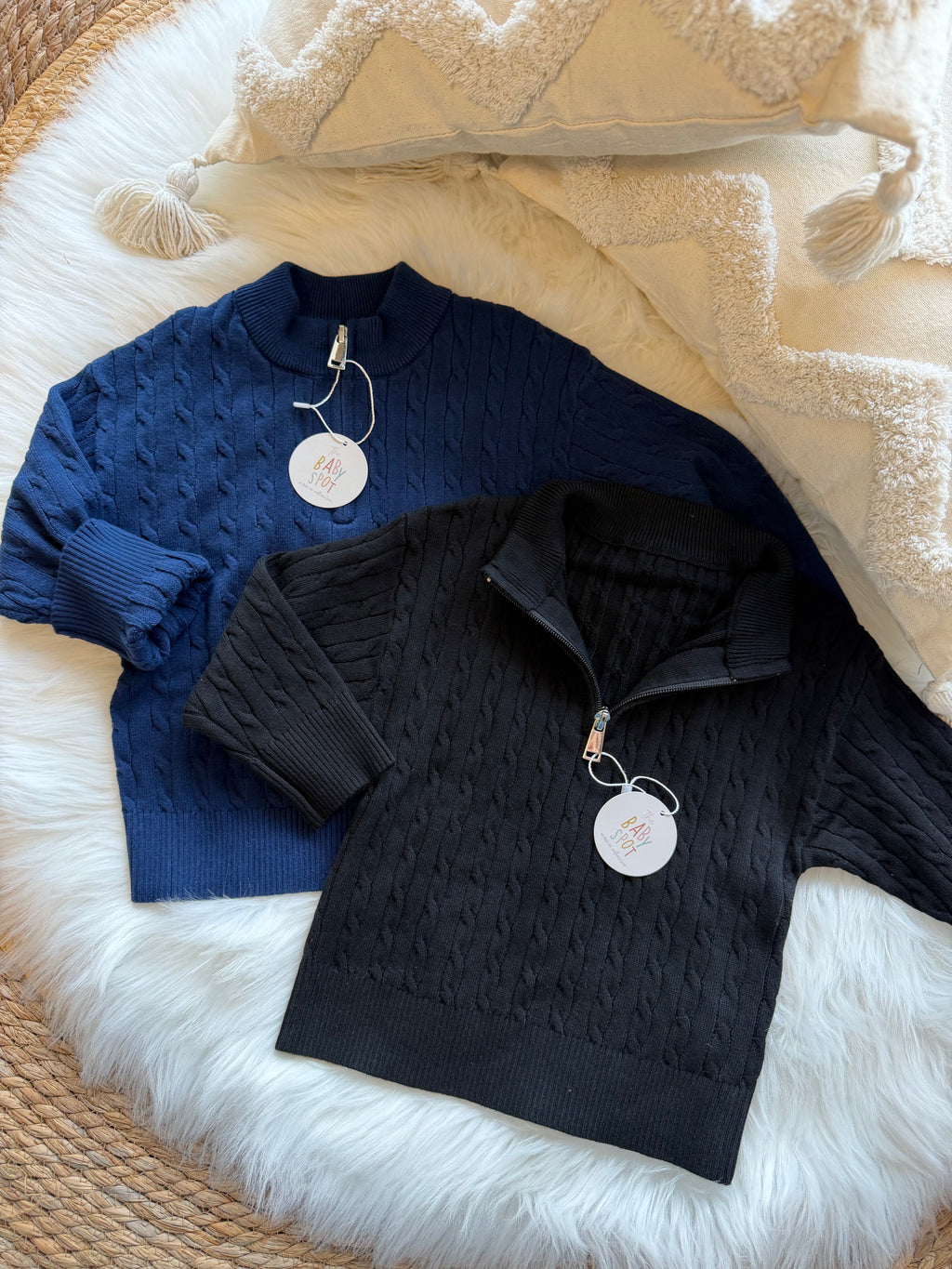 Zip neck sweater