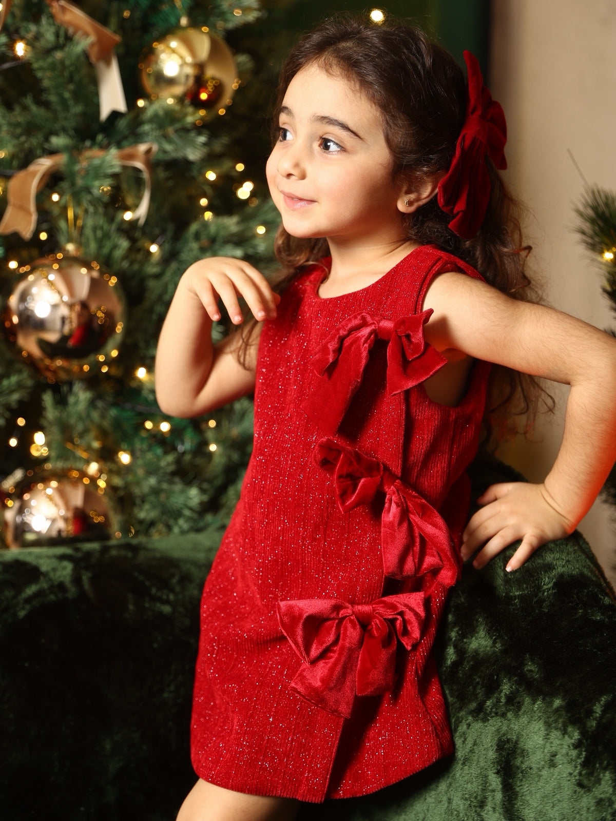 Bow red dress