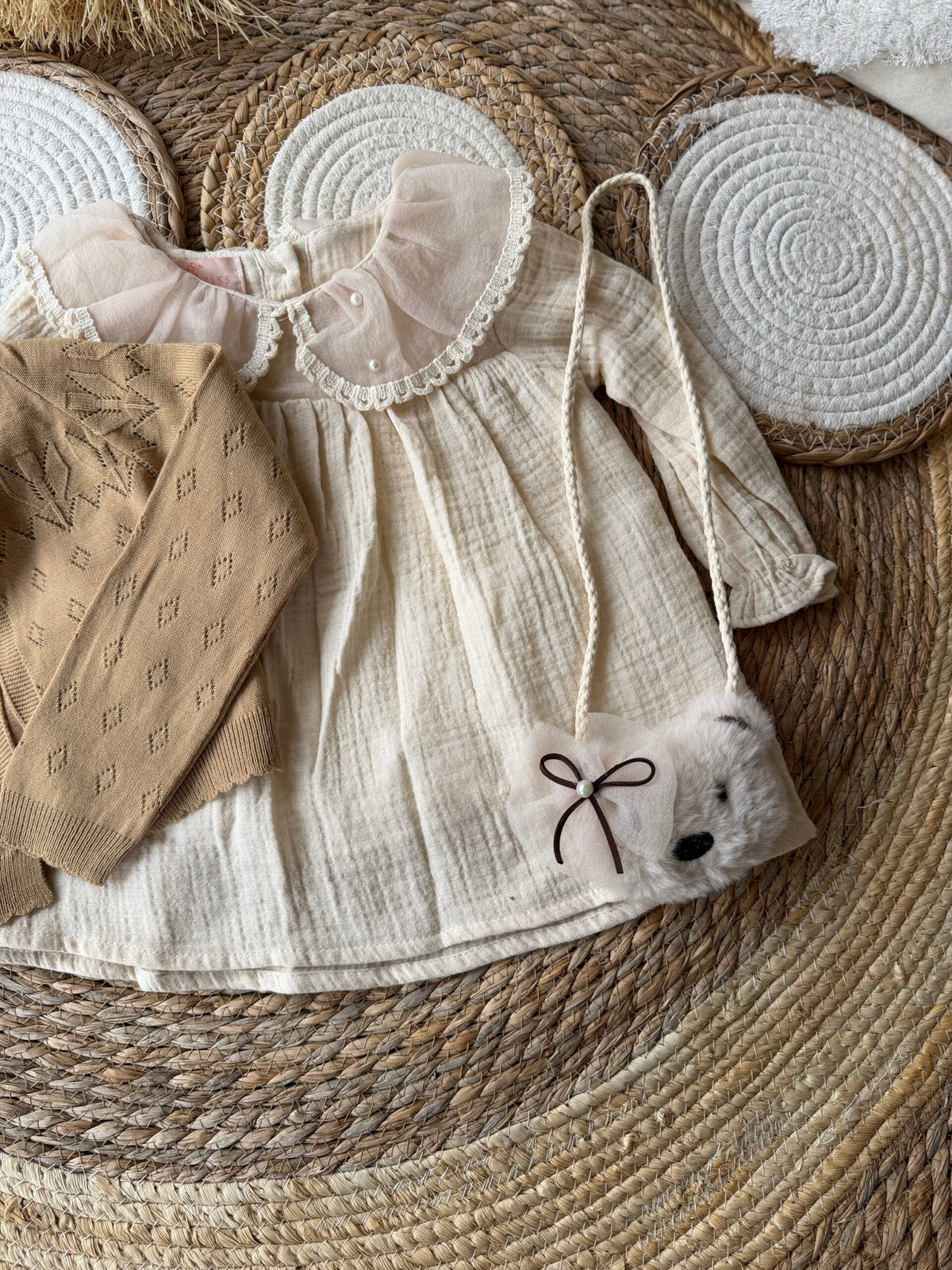 Beige dress 3 pcs