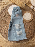 Ripped girly denim pants