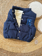 Navy puffer gilet