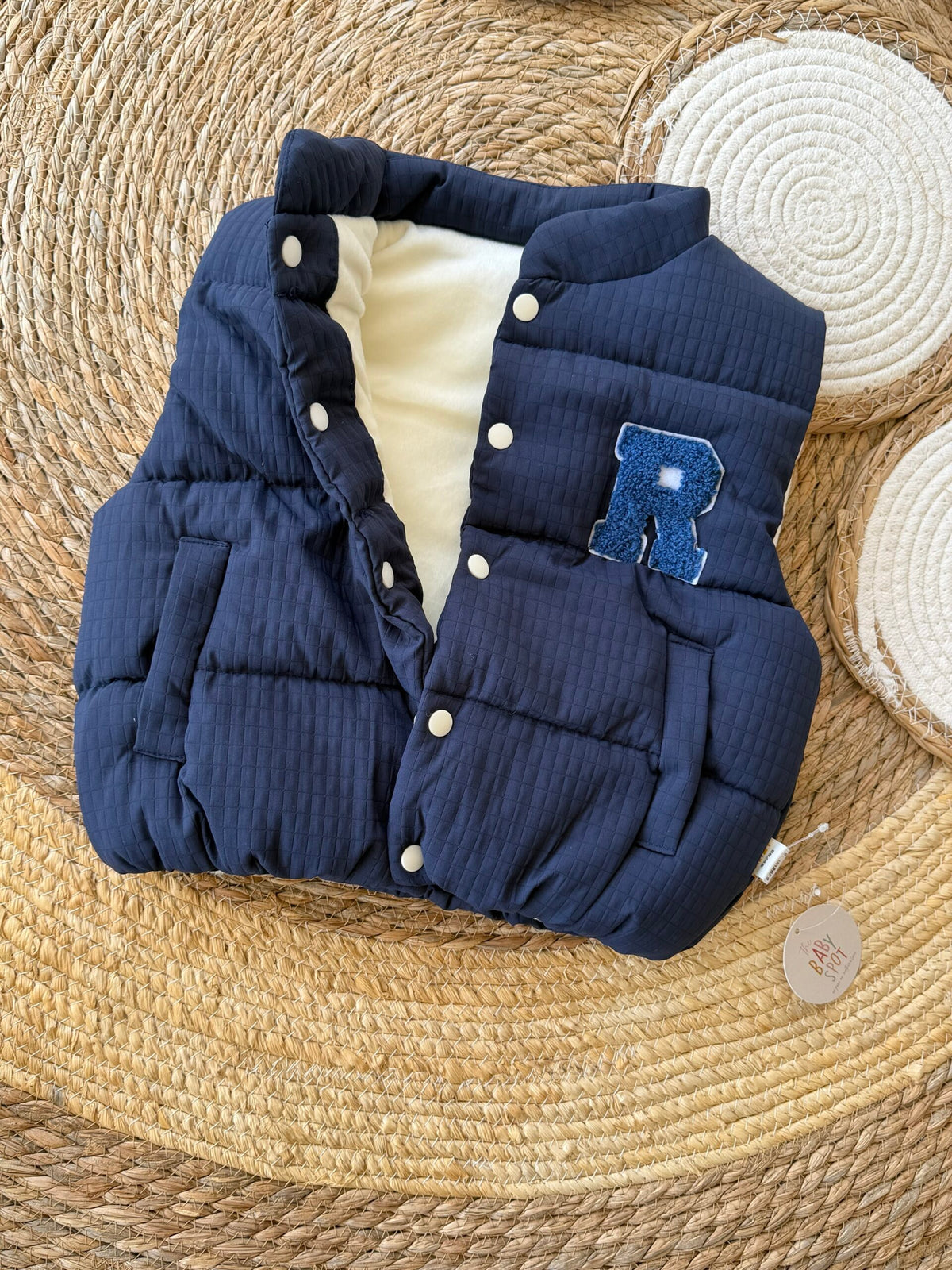 Navy puffer gilet