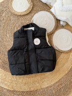 Black puffer gilet