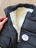 Black puffer gilet