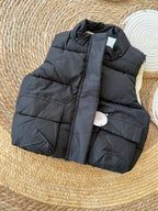 Black puffer gilet
