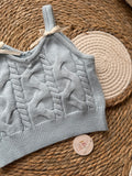 Blue knitted vest