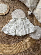 White ruffles skirt