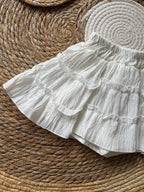 White ruffles skirt