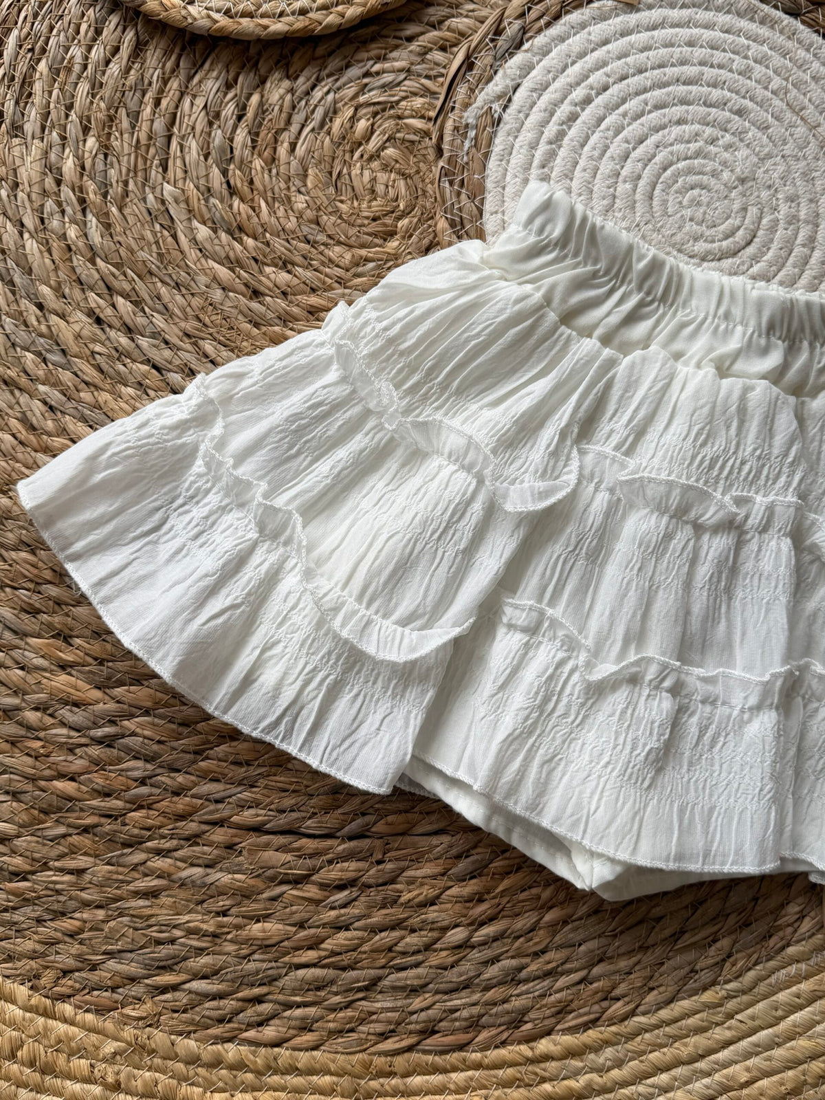 White ruffles skirt