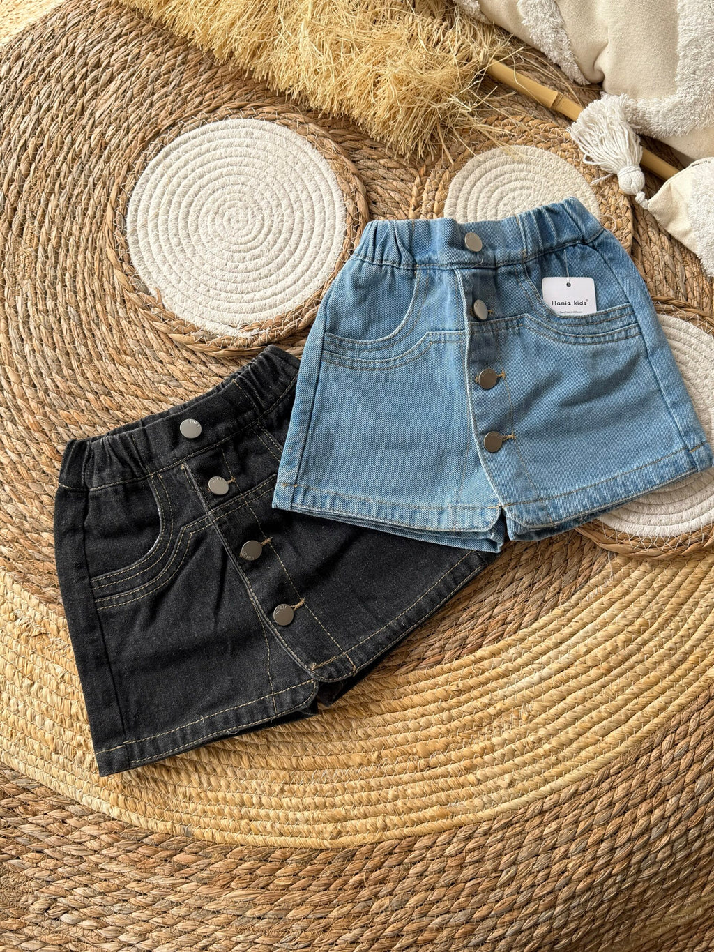 Denim skorts