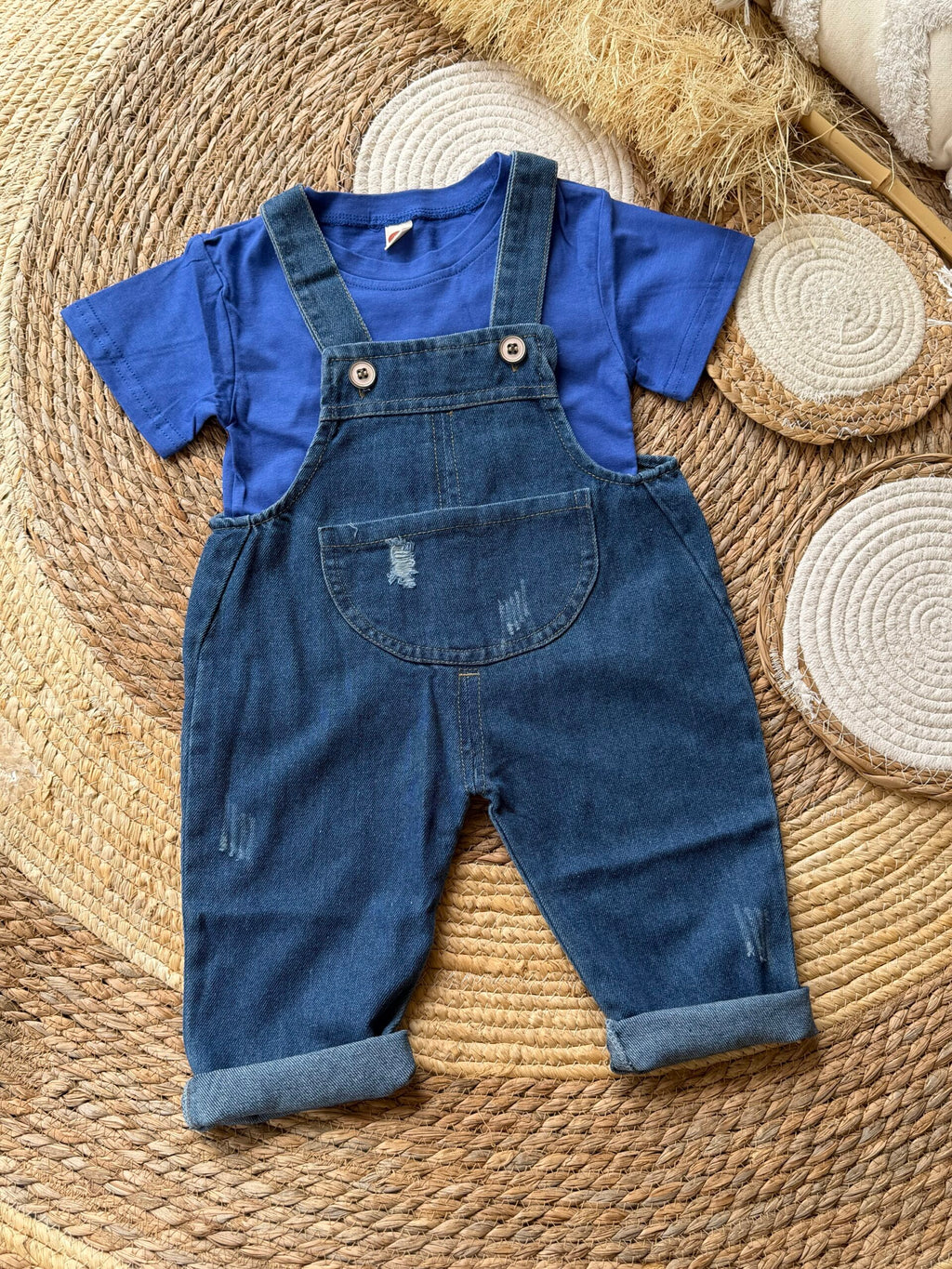 Denim salopette set 2 pcs