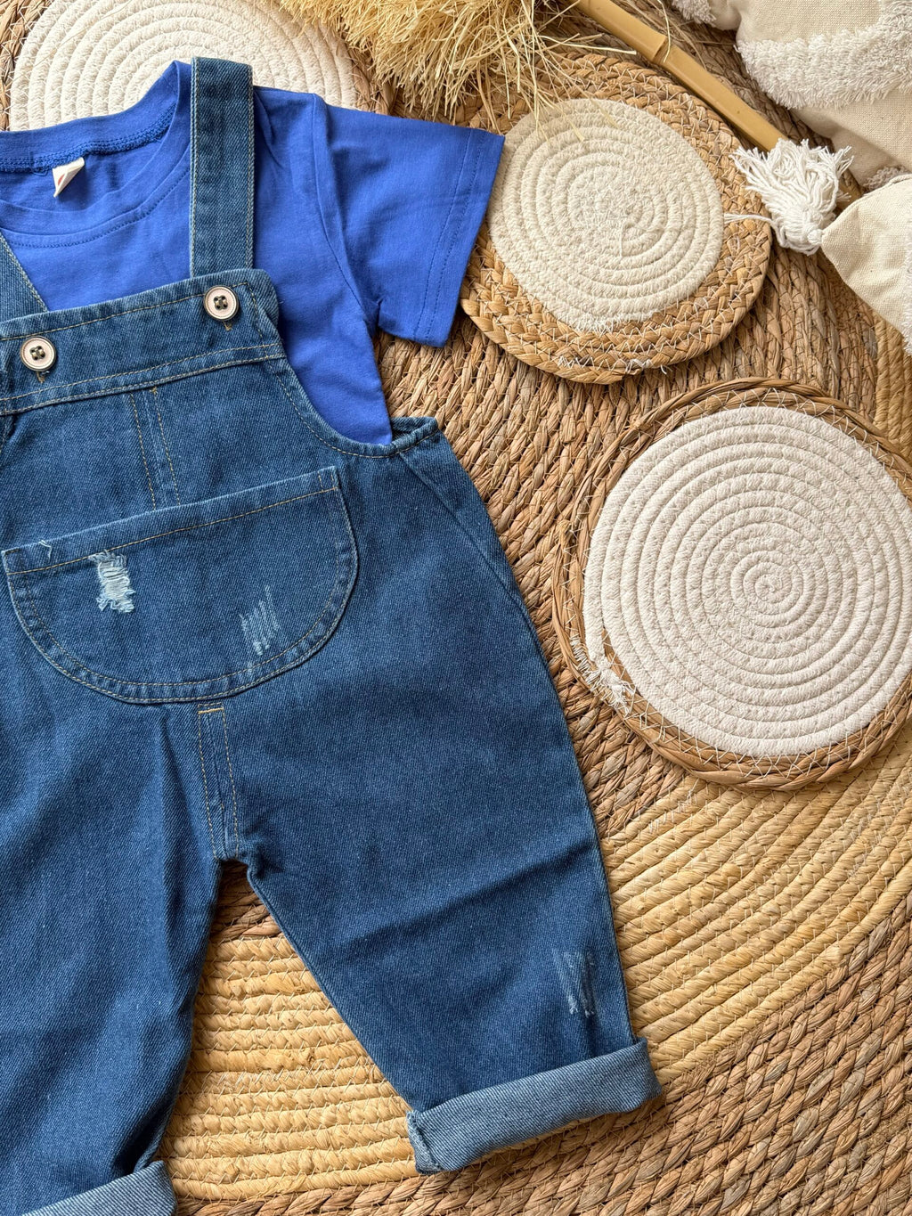 Denim salopette set 2 pcs