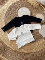 Cotton heart sweater