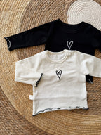 Cotton heart sweater