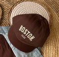 Brown boston cap