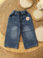 Ribbon denim pants