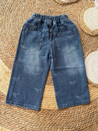 Ribbon denim pants
