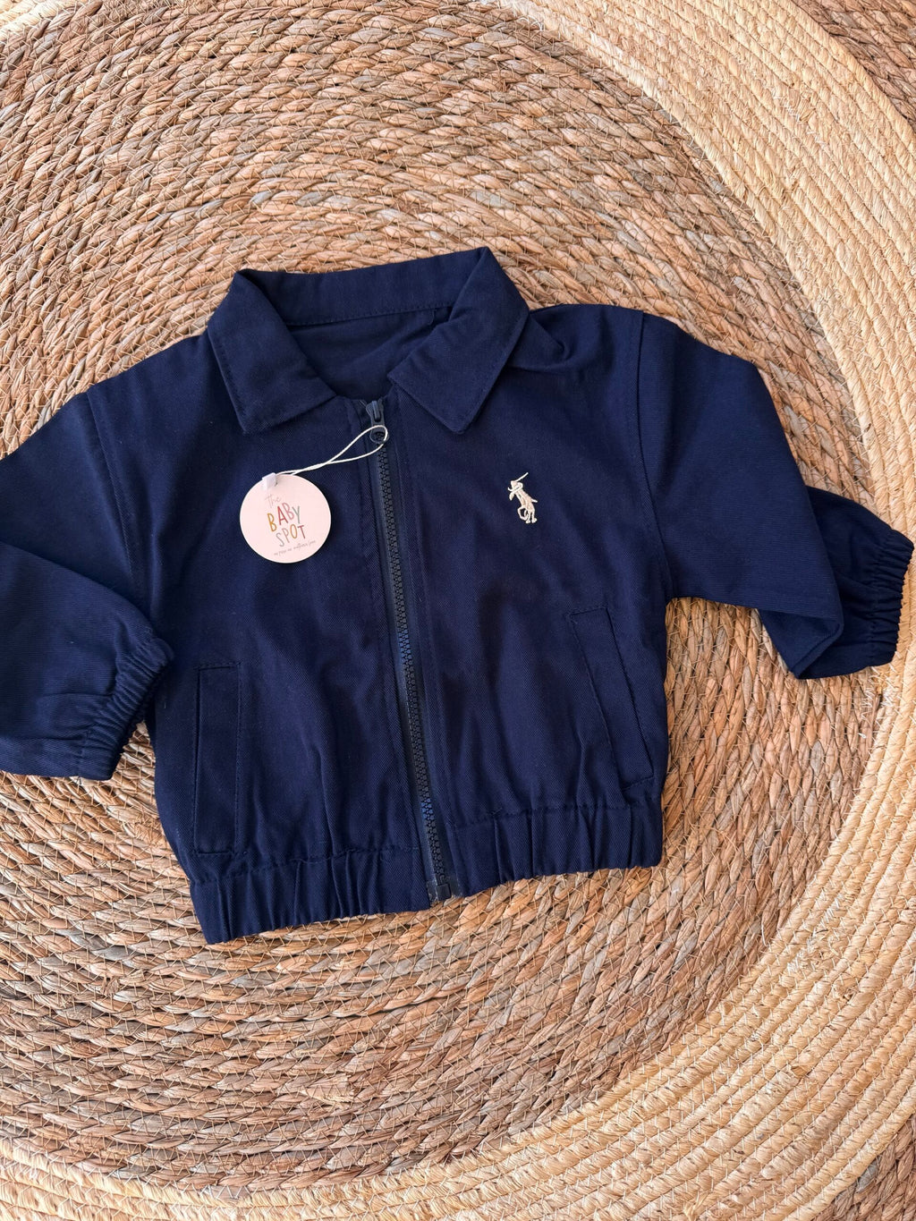 Navy zipper jacket