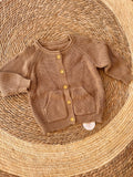 Knitted beige cardigan