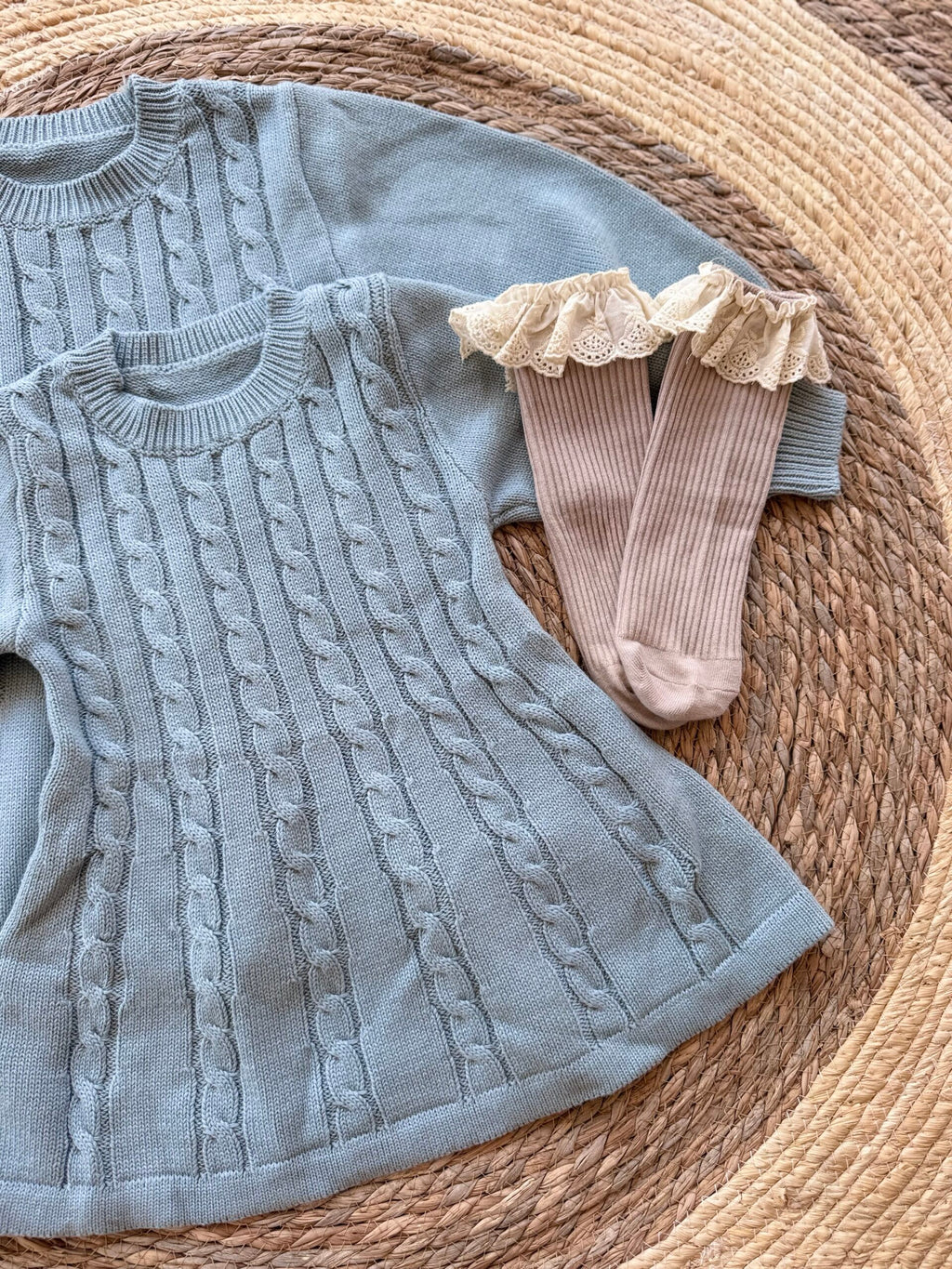Knitted blue dress