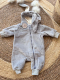 Fur overall blue-grey