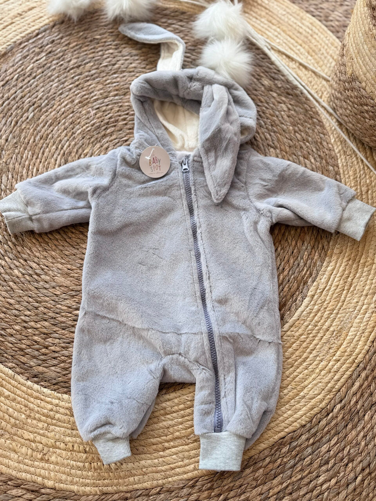 Fur overall blue-grey