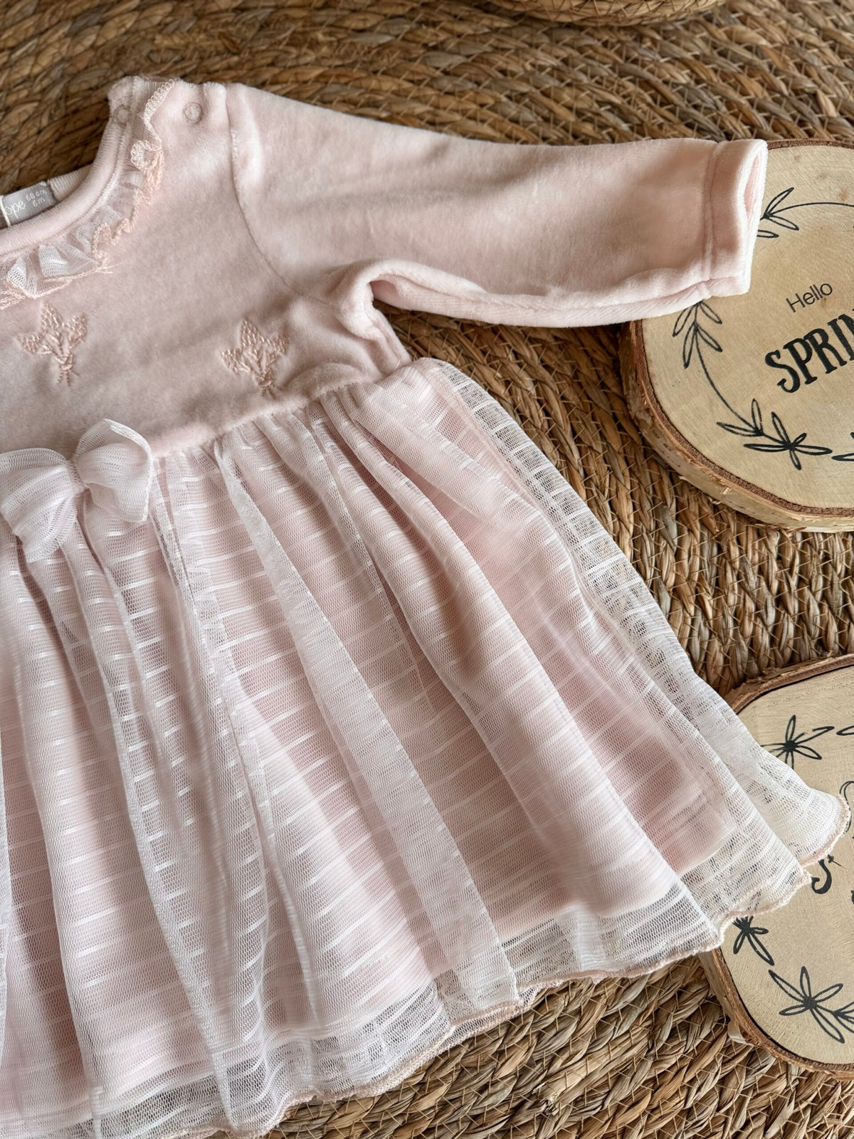 Velvet pink dress