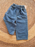 Straight denim pants
