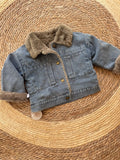 Brown Fur Denim Jacket