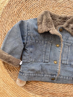 Brown Fur Denim Jacket