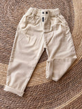 Beige denim pants