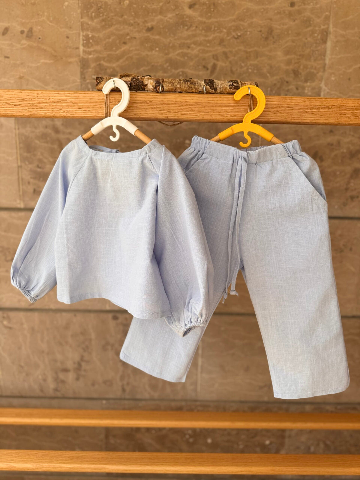 Linen blue set
