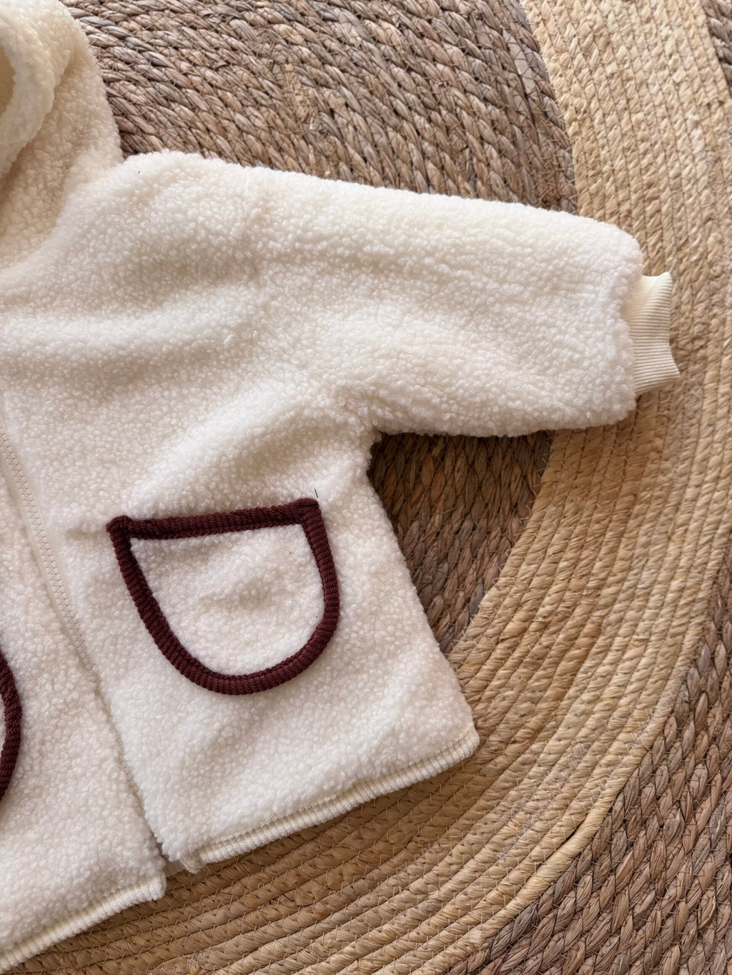 Shearling jacket with brown