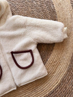 Shearling jacket with brown