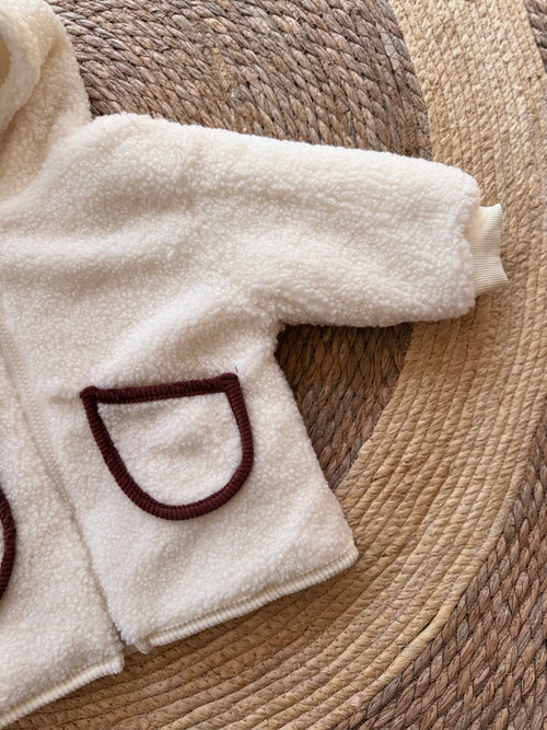 Shearling jacket with brown