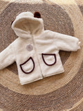 Shearling jacket with brown