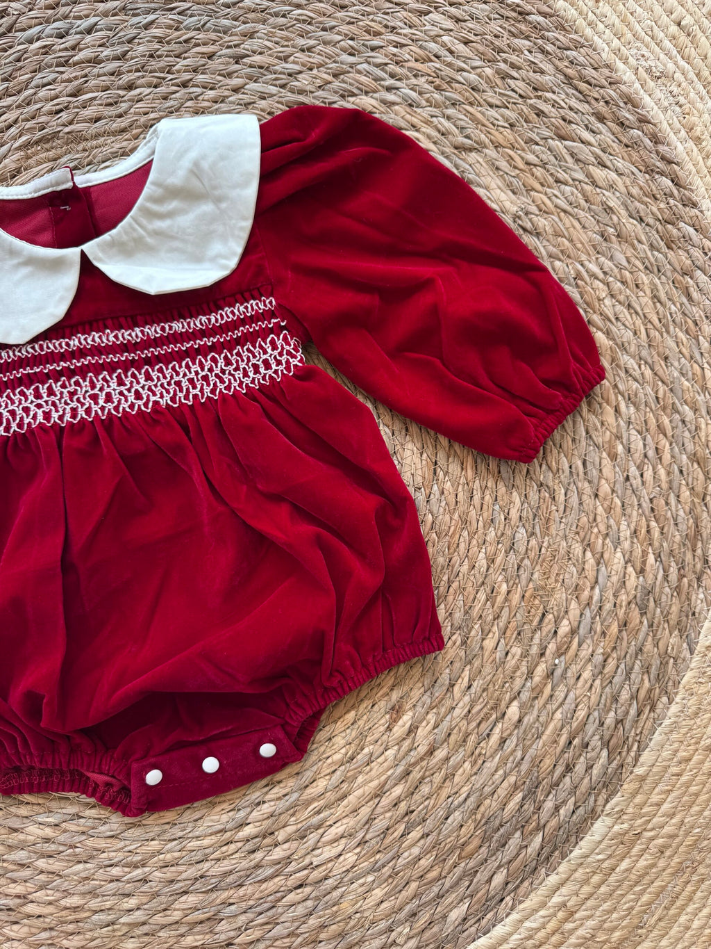 Velvet red romper