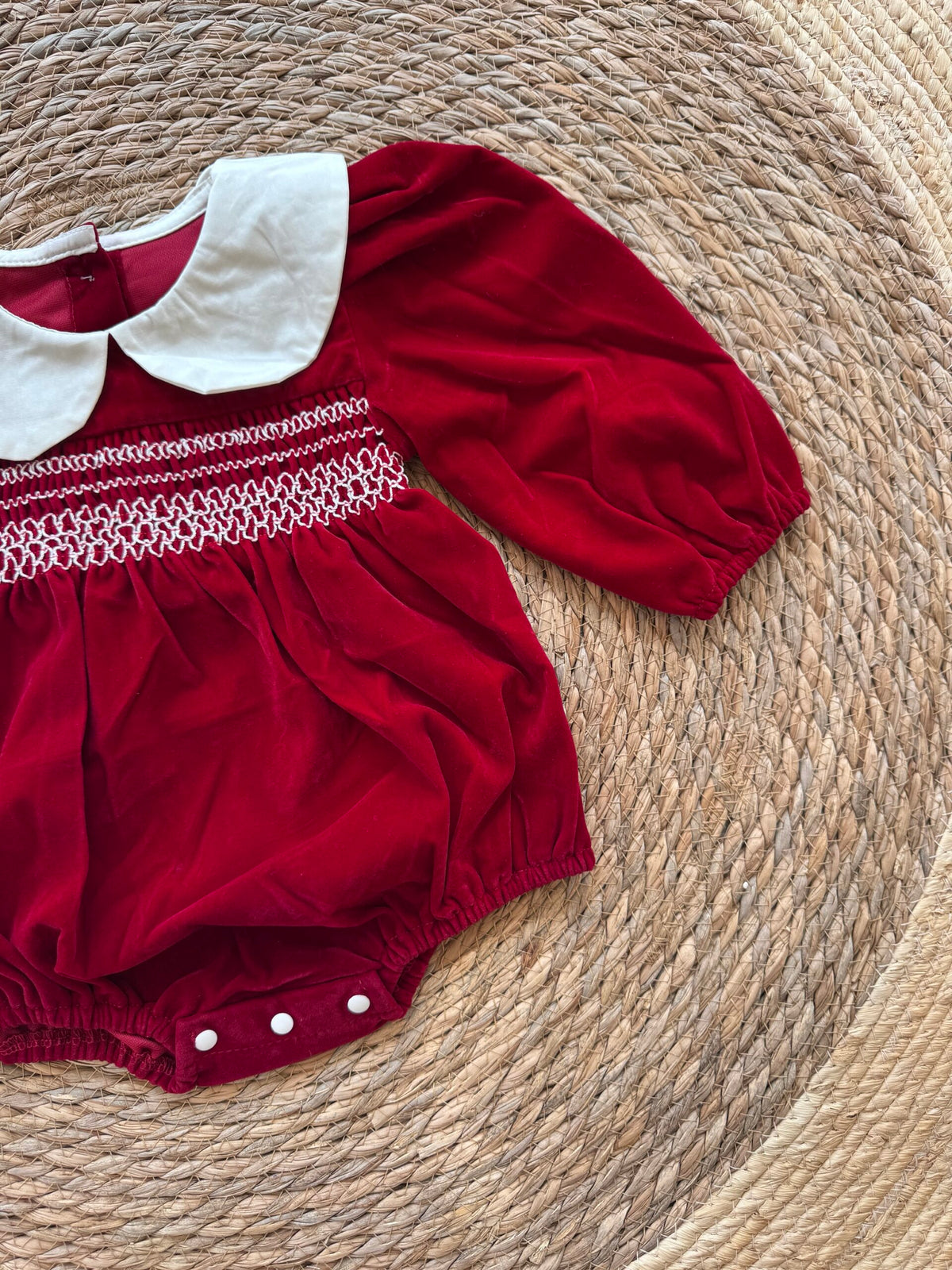 Velvet red romper