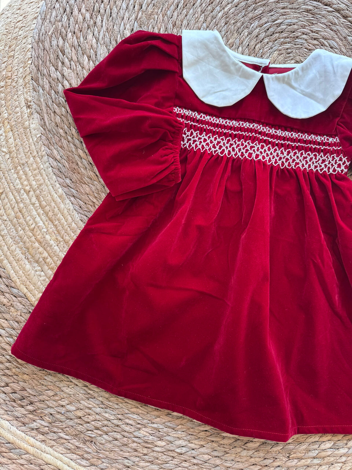 Red velvet dress