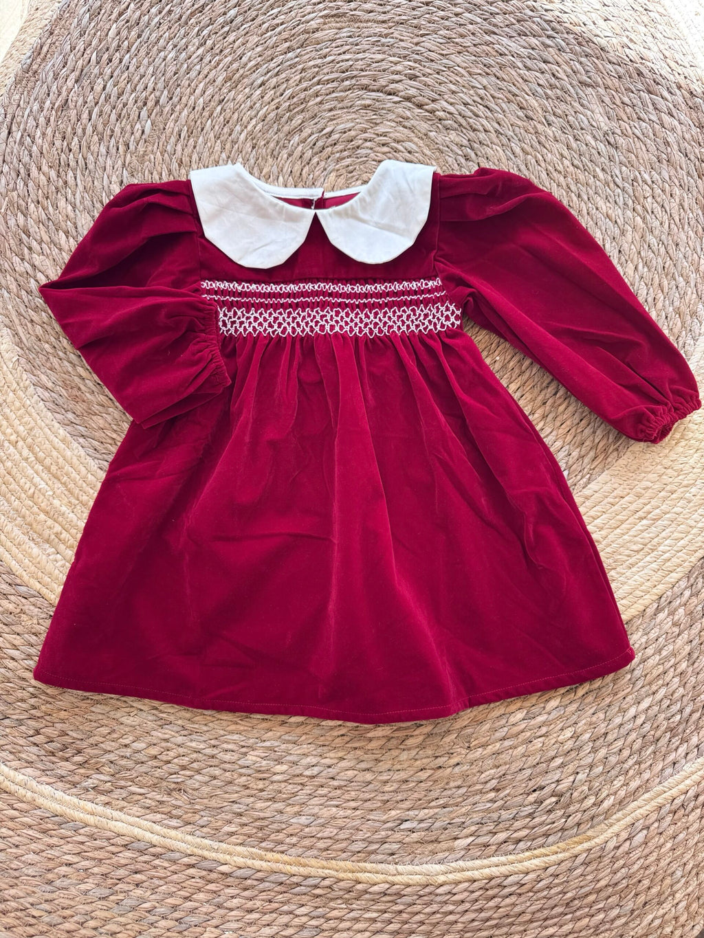Red velvet dress