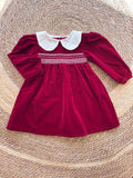 Red velvet dress