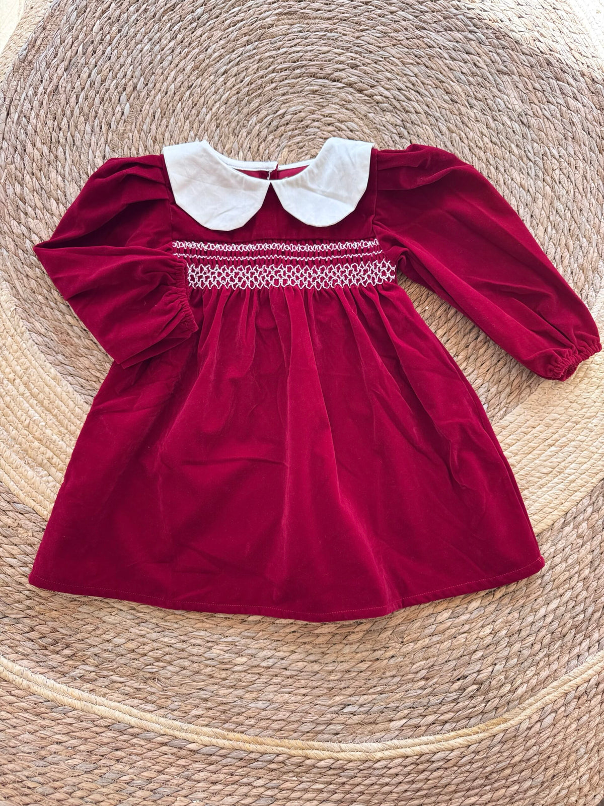 Red velvet dress