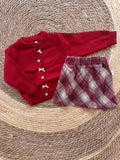 Christmas set skirt &amp; cardigan