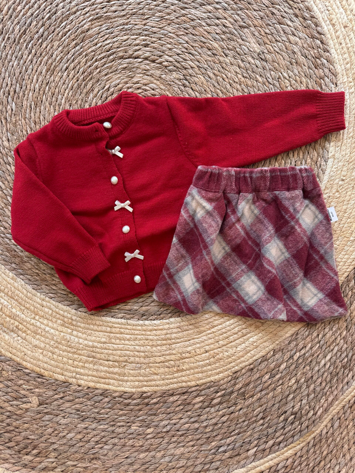 Christmas set skirt &amp; cardigan