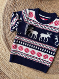 Navy Christmas sweater