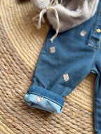 Teddy bear denim overall