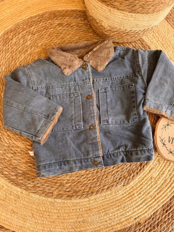 Brown Fur Denim Jacket