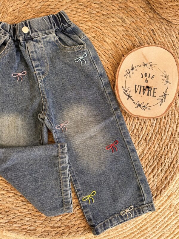 Colorful ribbon jeans